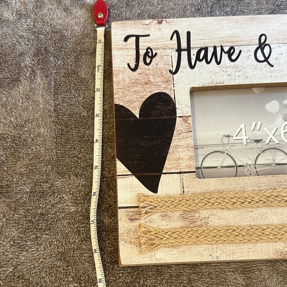 Charming Rustic Photo Frame with Heart Design Wedding - Picture 3 of 4